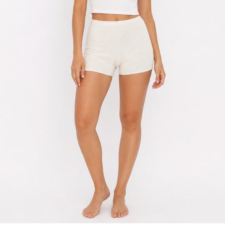 Vintage Style Cream Floral Damask High Waist Shapewear Shorts XL Tummy Control