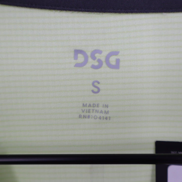 DSG Mens Run LS Tee Pale Neon Green Reflective UV Protection Shirt S