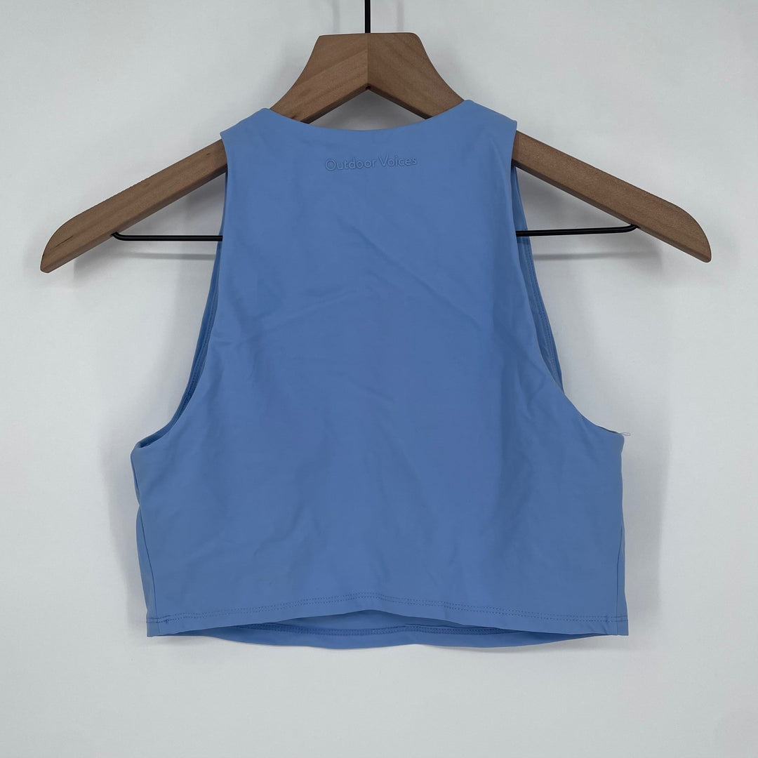 Outdoor Voices Blue Crop Tank Top Athletic Athleisure Size S