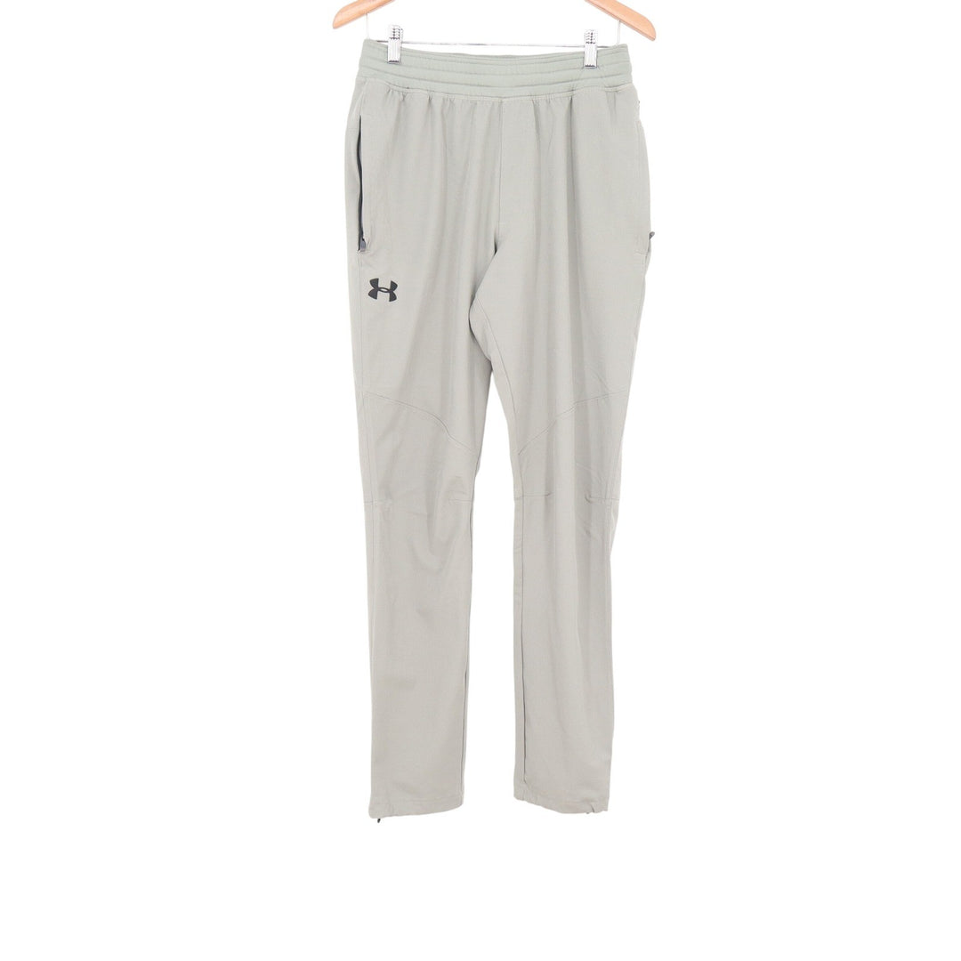 Under Armour Mens Gray Fitted Athletic Training Pants Ankle Zip Size Large