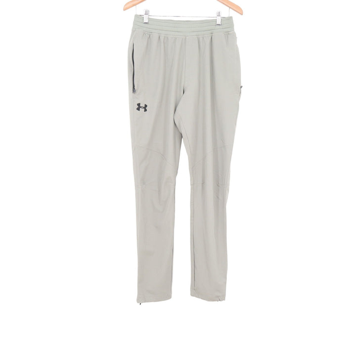 Under Armour Mens Gray Fitted Athletic Training Pants Ankle Zip Size Large