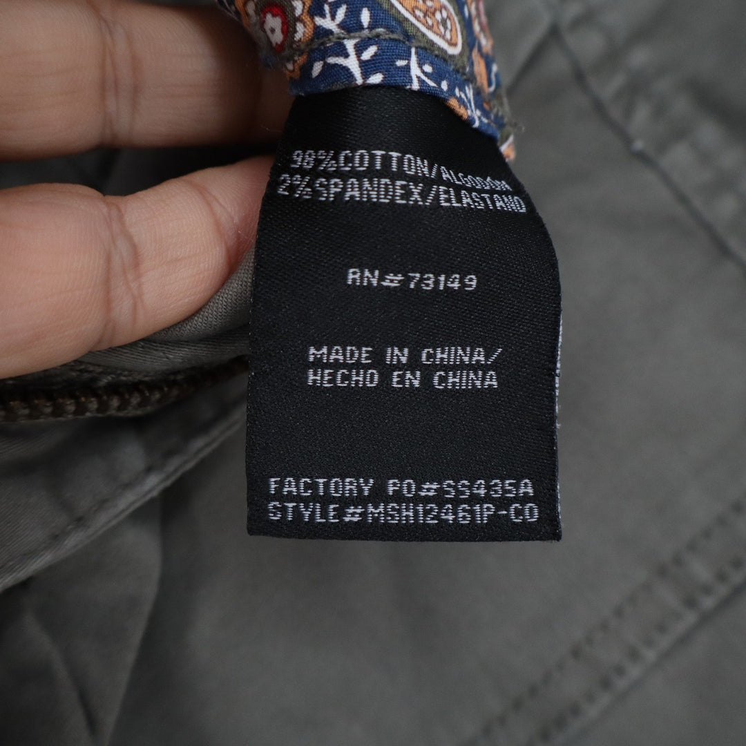 Dakota Blue Womens Olive Green Cargo Shorts Utility Paisley Trim Size 4