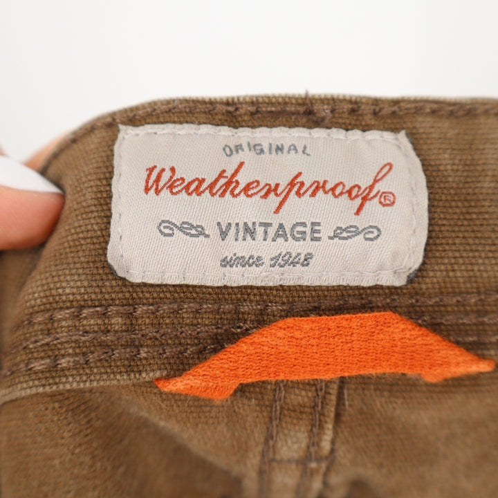 Weatherproof Vintage Mens Relaxed Fit Utility Pants Brown 36x30