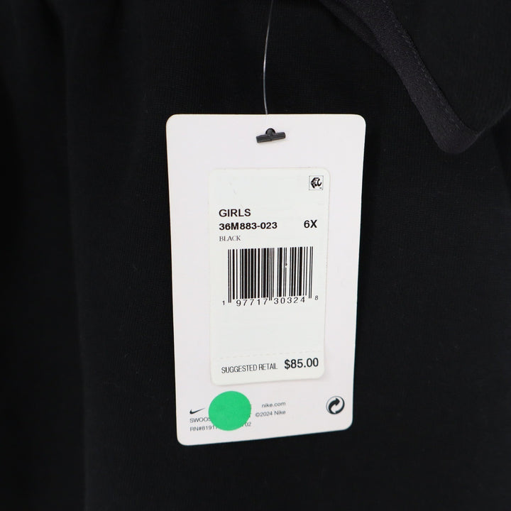 Nike Girls Tech Fleece Quarter Zip Dress Black Size 6X NEW