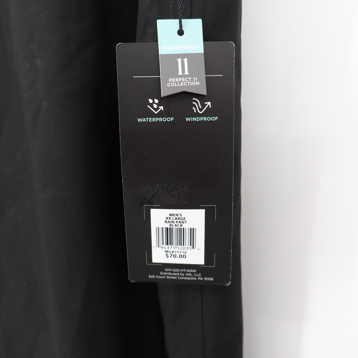 Walter Hagen Mens Perfect 11 Rain Pant Black XXL Waterproof Windproof