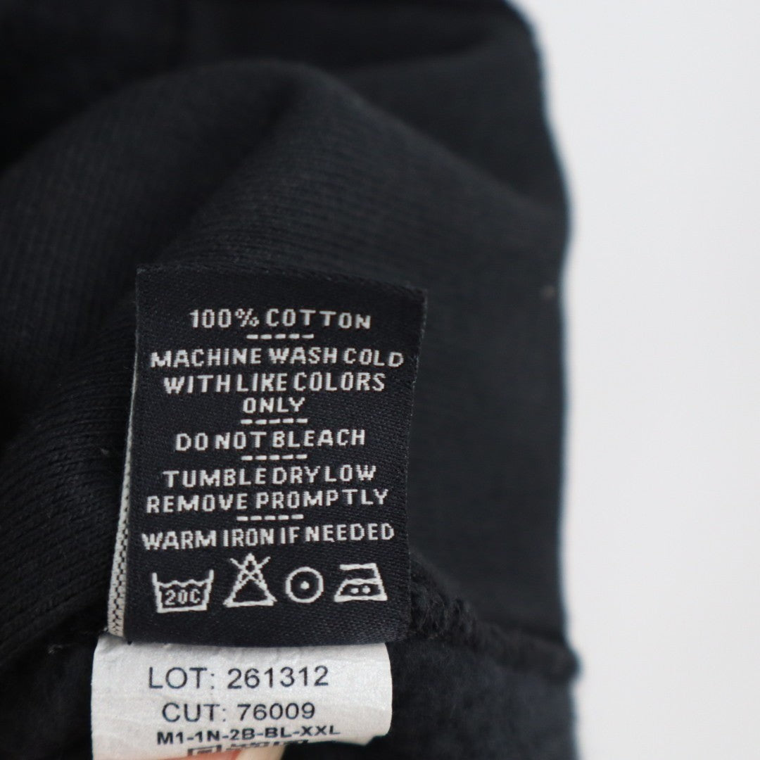 American Giant Classic Hoodie Mens 2XL Black Cotton Kangaroo Pocket Fleece Lined