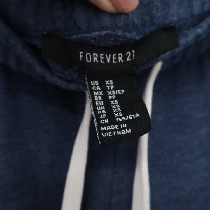 Forever 21 Mens XS Navy Blue Heather Fleece Jogger Sweatpants Drawstring 12951