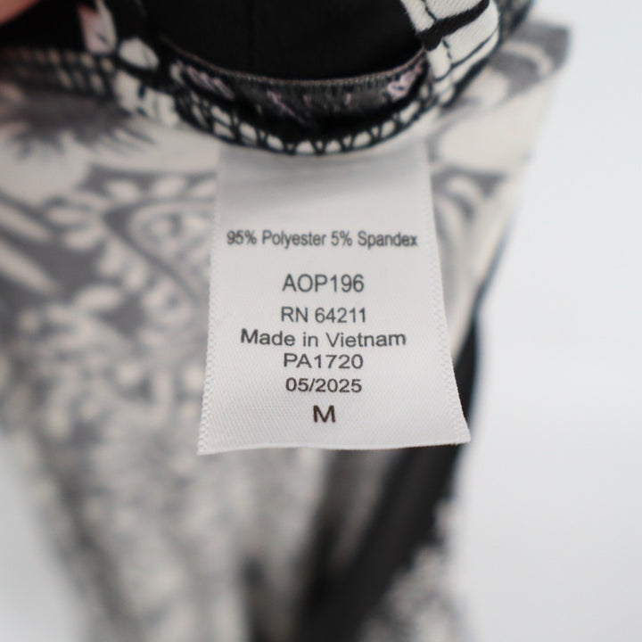 Linea Donatella Wrap Robe Lingerie Womens M Black Floral Long Sleeve Sleepwear