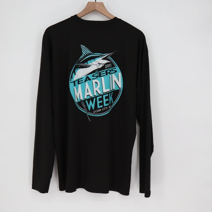 A4 Teasers Marlin Week 2015 Ocean City MD Long Sleeve T Shirt XL Black