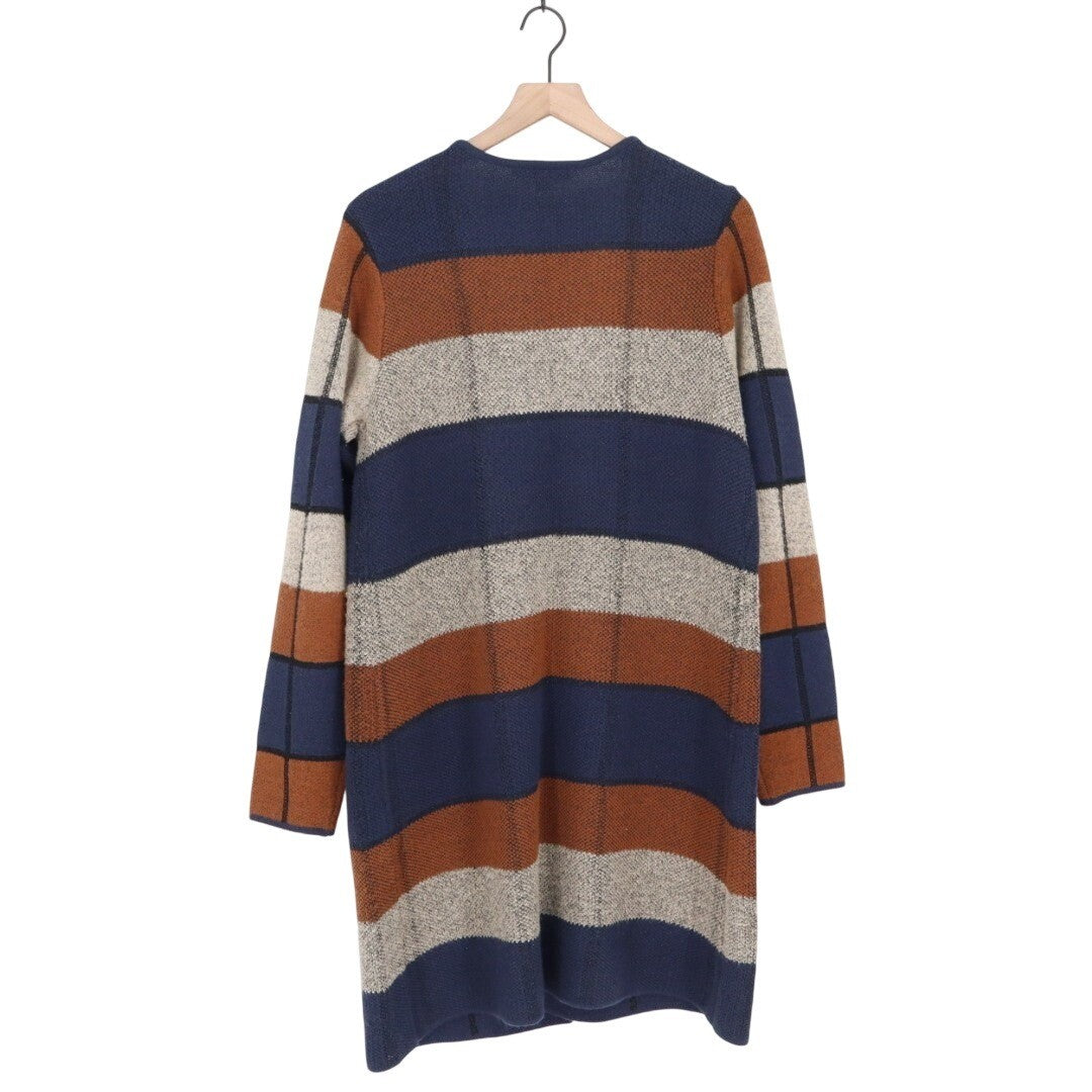 Apt. 9 Cardigan Sweater Womens XL Multi Striped Knit Open Front Long Sleeve
