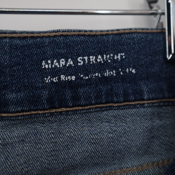DL1961 Mara Straight Leg Mid Rise Raw Hem Blue Jeans Size 26 DL Performance