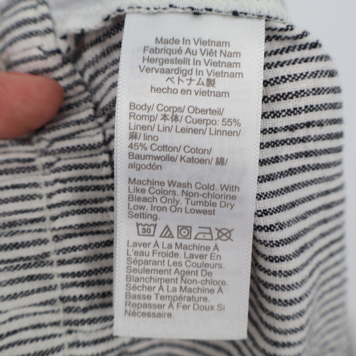 J.Crew Womens Size 6 Navy White Striped Linen Cotton Seaside Pull On Pants