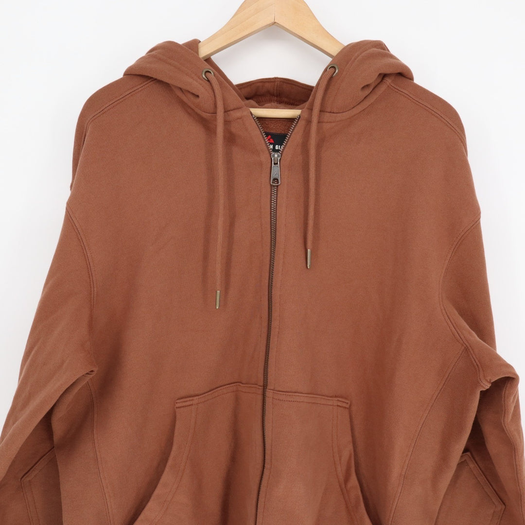 American Giant  Relaxed Classic Hoodie Mens Medium Rust Full Zip Cotton Fleece