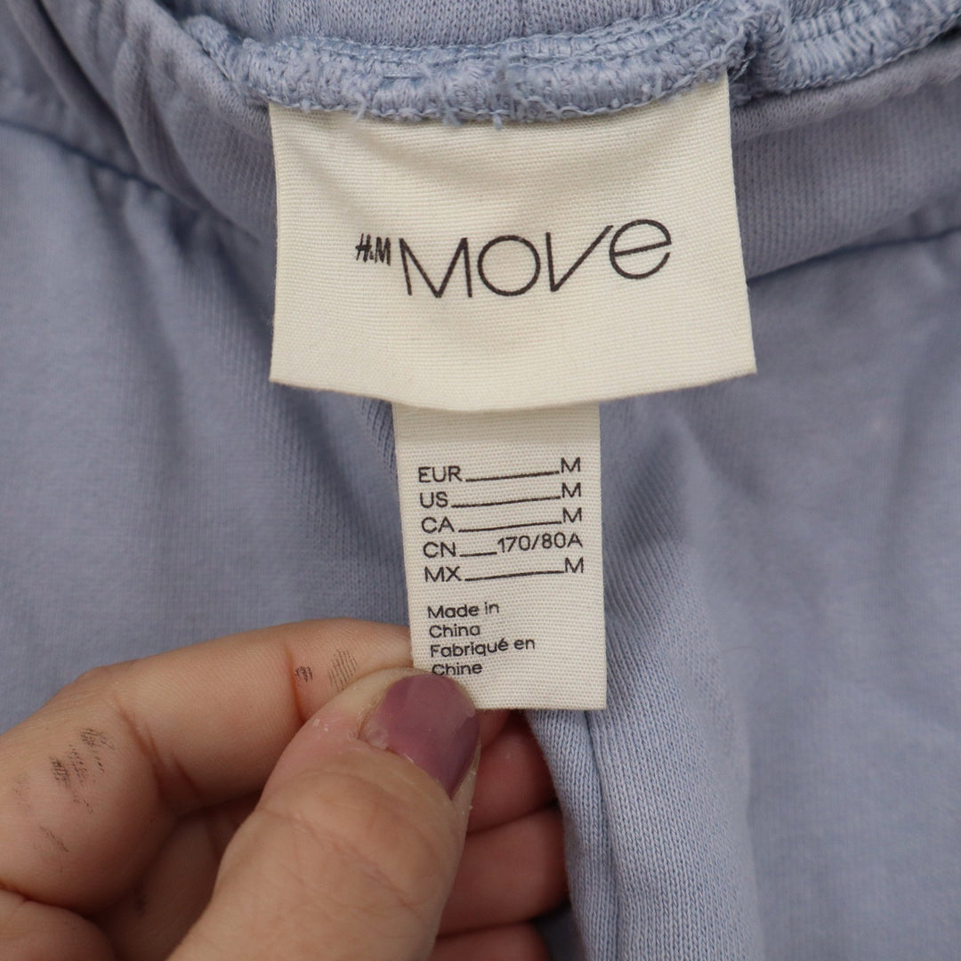 HM Move Blue Wide Leg Cotton Sweatpants Pintuck Pockets 1255286-1 Mens Medium