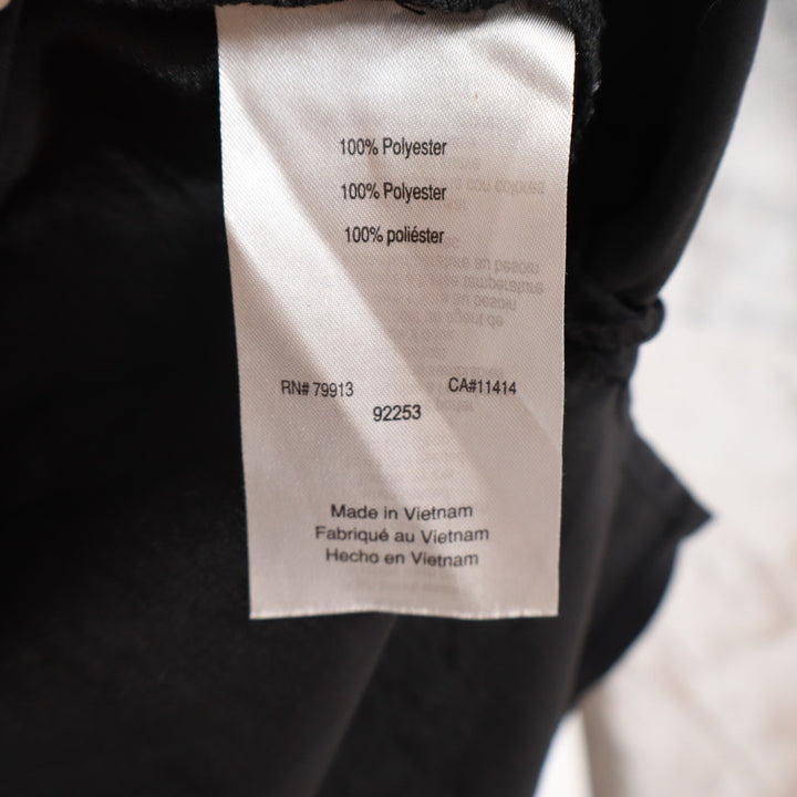 Motherhood Maternity Black Button Down Shirt Dress Roll Tab Sleeve Small