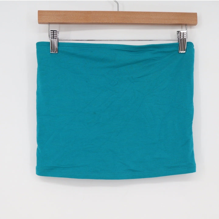 Old Navy Teal Blue Strapless Tube Top with Built-in Shelf Bra Womens Large