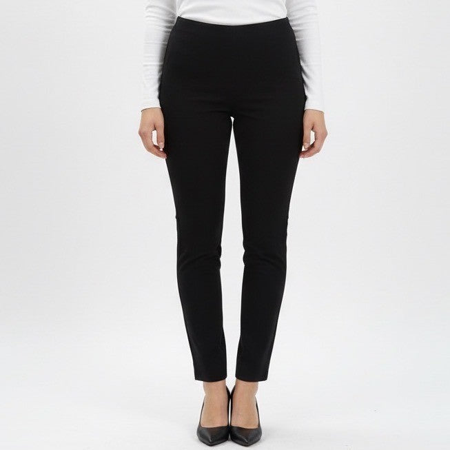 Talbots Chatham Ankle Pants Womens 14 Black Cotton Stretch Welt Pockets Straight