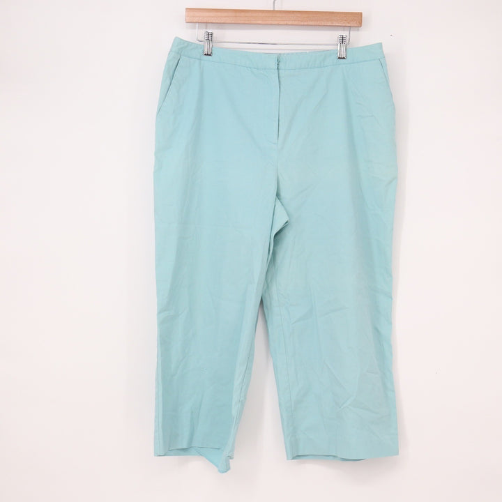 Charter Club Light Blue Capri Pants Womens 16 Natural Stretch Cropped Trousers