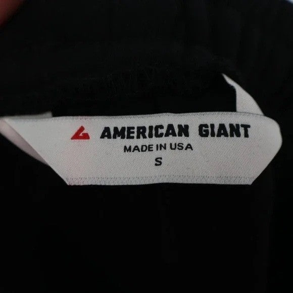 American Giant Midweight Pencil Skirt Womens Small Black Fleece Lined Back Slit