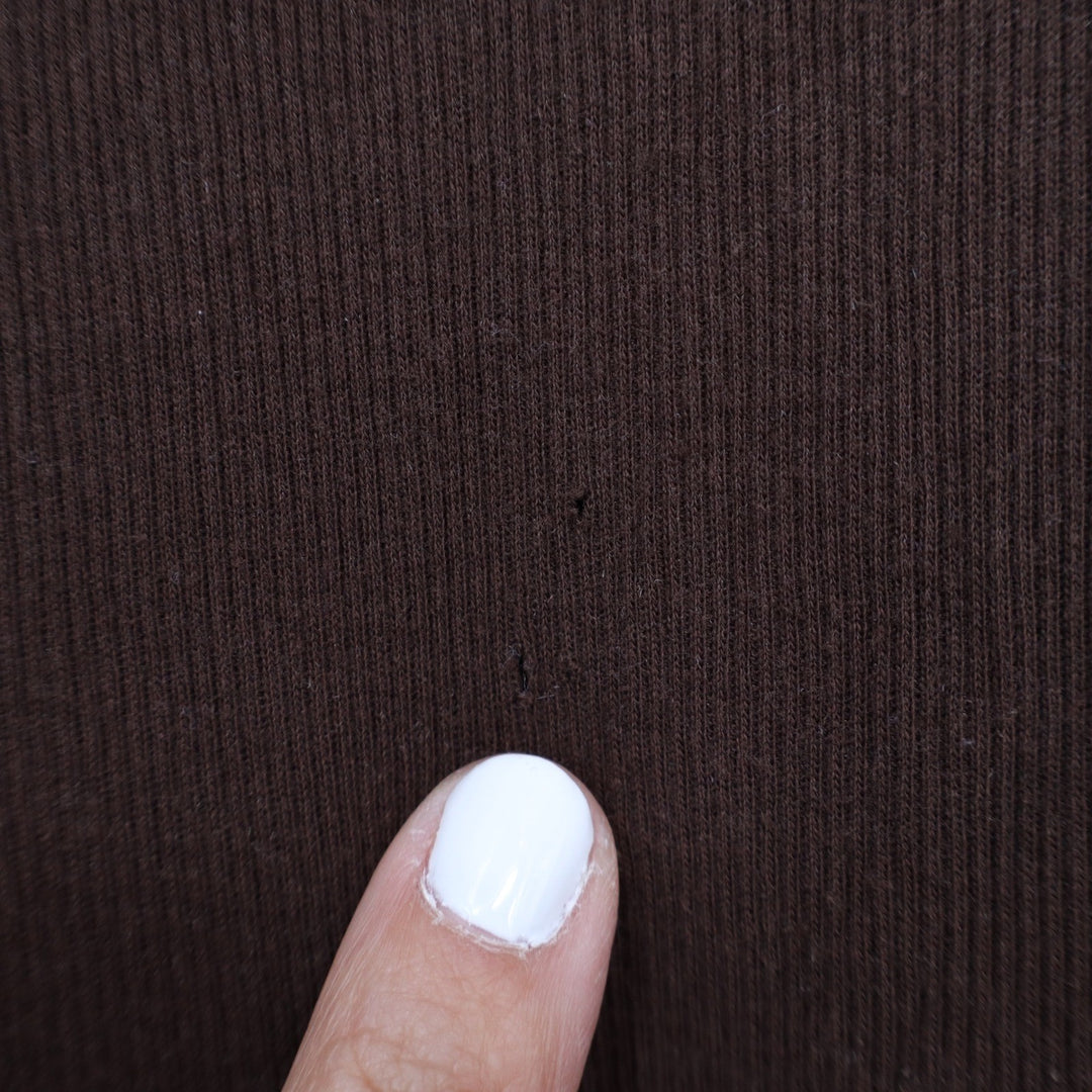Banana Republic Womens Ribbed Scoop Neck Tank Top Brown Size M Cotton Blend