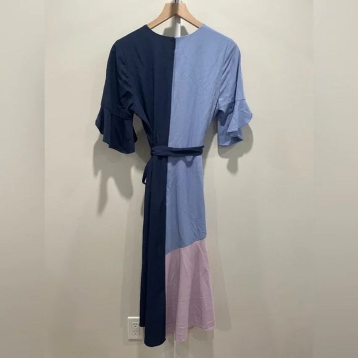 Hutch Colorblock Wrap Dress Size S