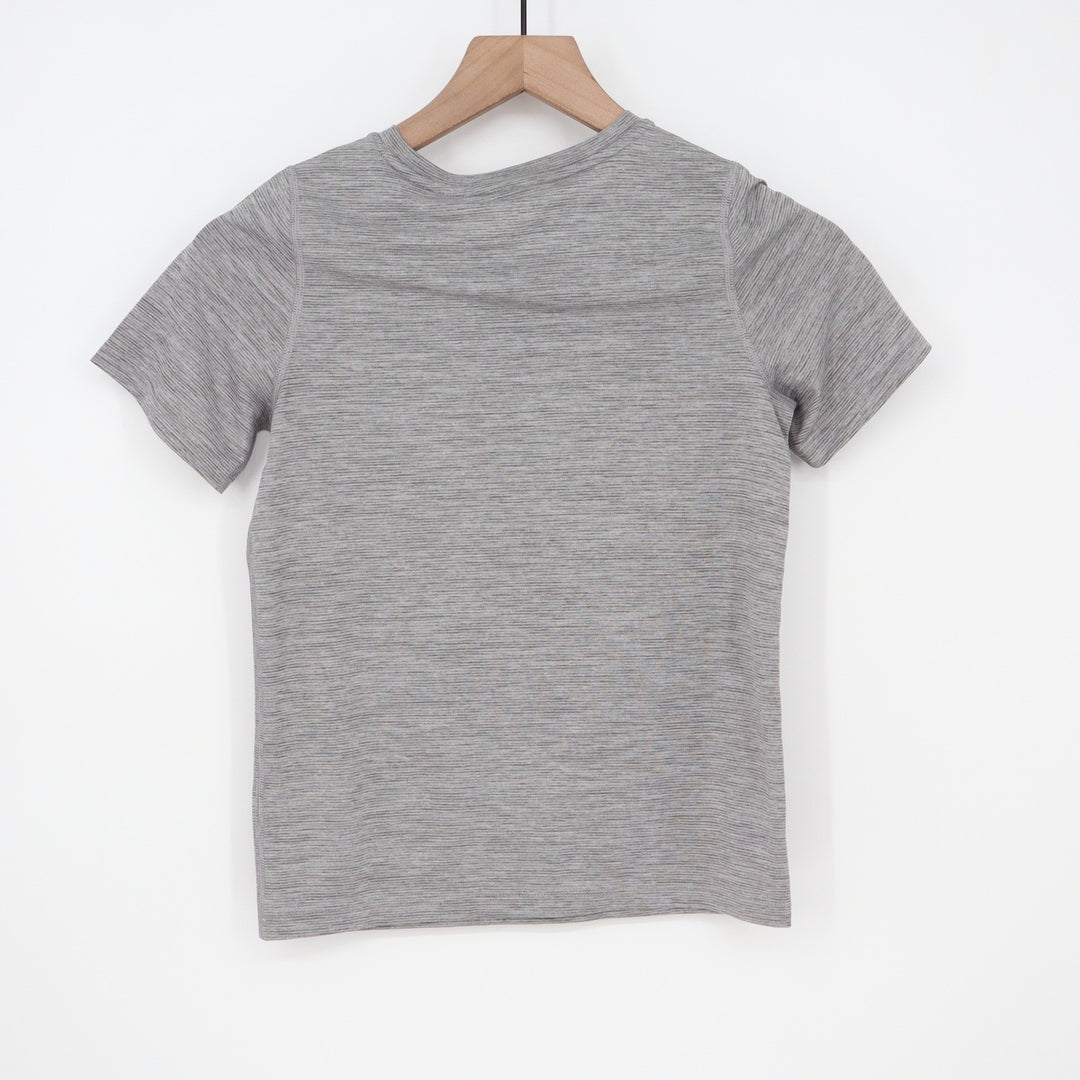 DSG Boys Movement Tee Dark Gray Heather Short Sleeve Athletic Shirt S 8-9