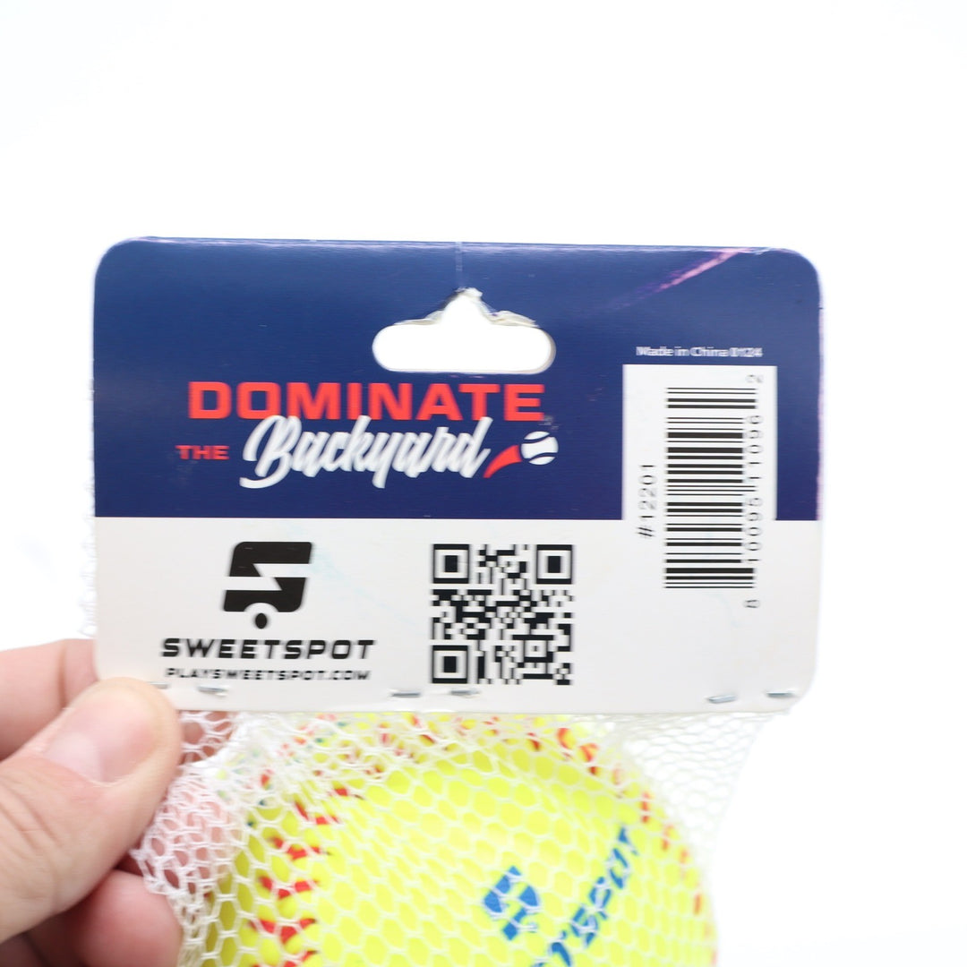 Sweetspot Spaseball 11 Inch Neon Yellow Backyard Training Balls 2 Pack 12201