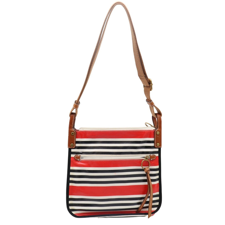 Fossil Keyper Womens Handbag Multicolor Striped Adjustable Strap Crossbody Bag