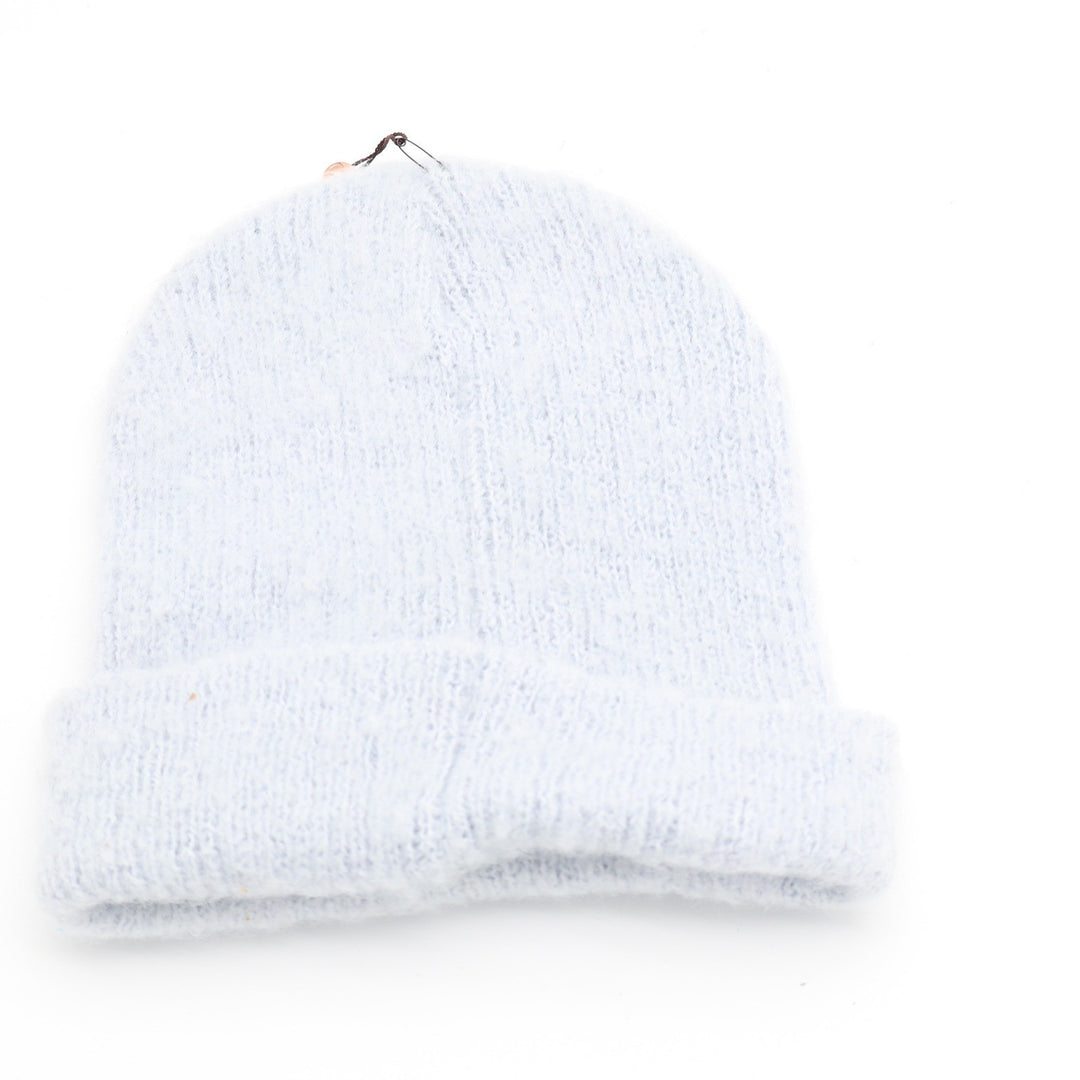 CALIA Luxe Beanie Light Blue Fuzzy Knit Cuffed Winter Hat