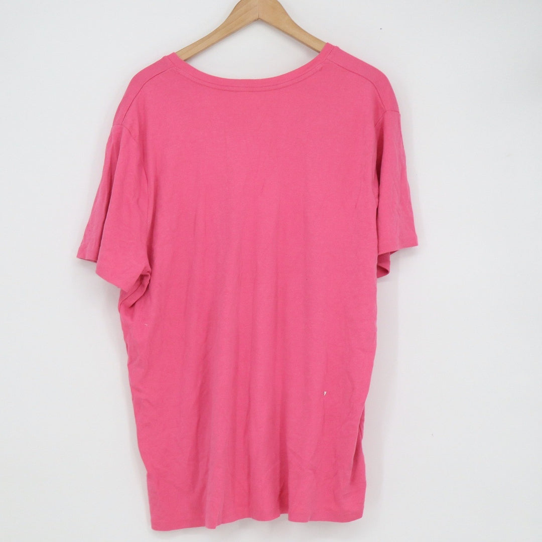 Merona The Ultimate Tee Pink V-Neck Short Sleeve 100% Cotton Shirt Size 4