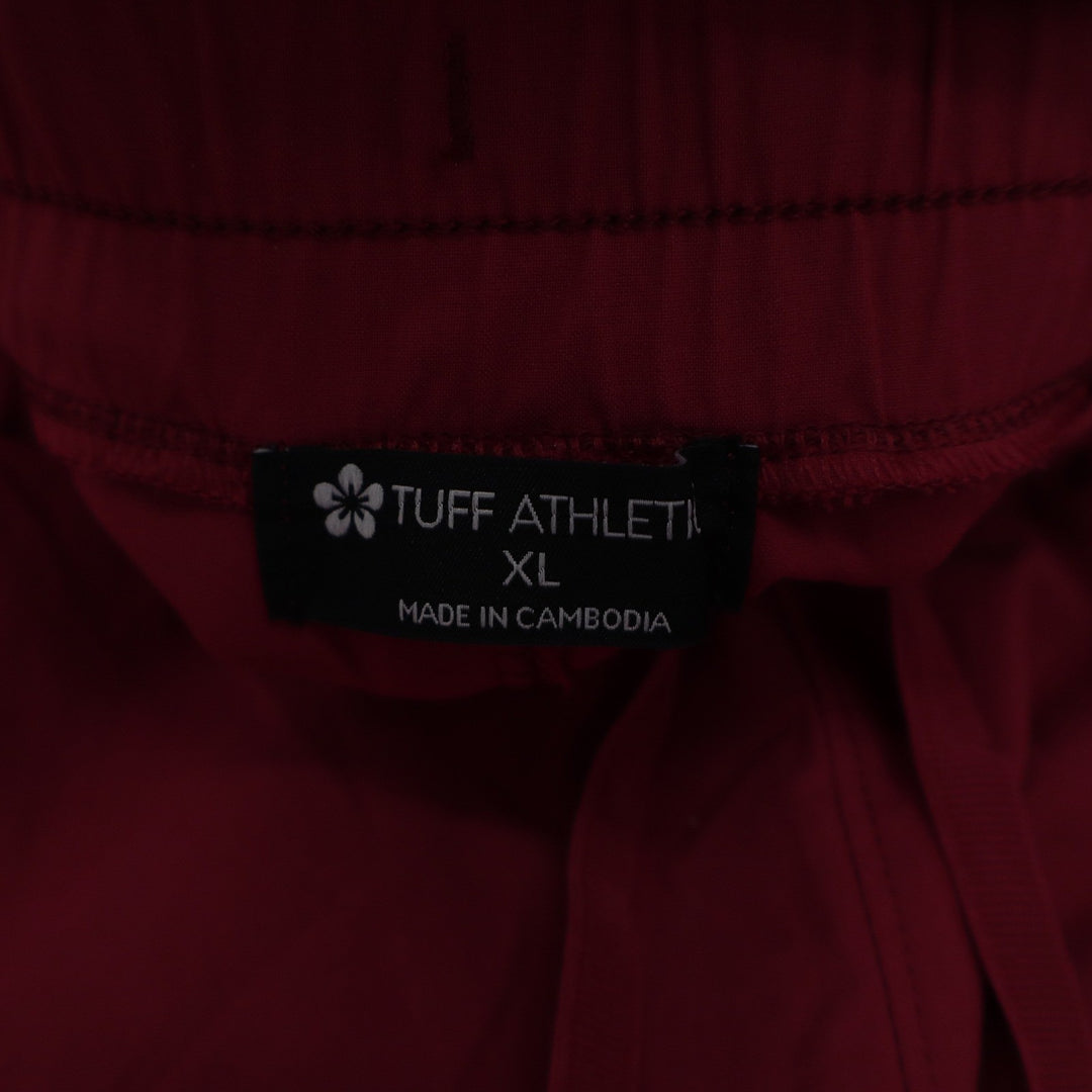 Tuff Athletics Mens XL Burgundy Red Performance Shorts Drawstring
