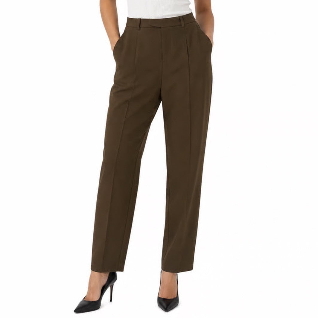 Madewell Tapered Trousers Olive Brown Size 12 Stretch Workwear Pants