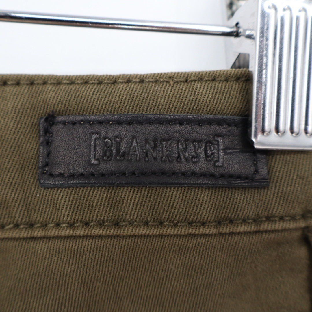 BLANKNYC Olive Green Moto Cargo Pants Size 24 Zipper Pockets Skinny Fit