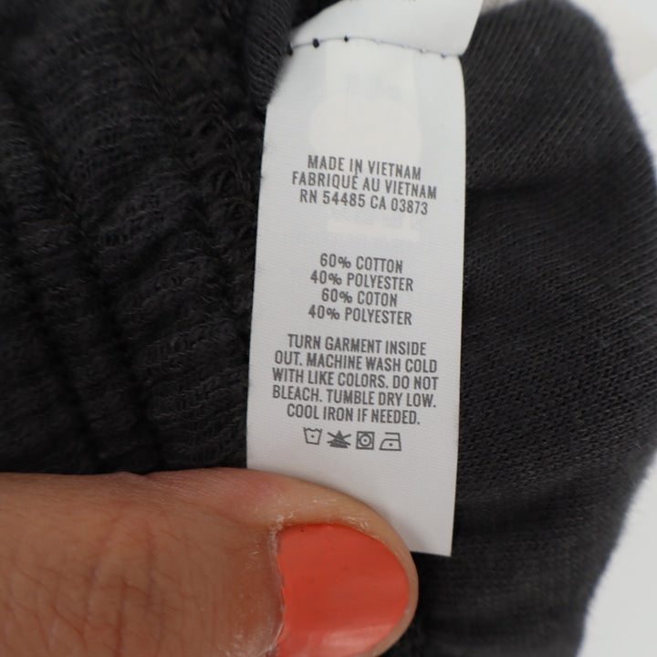 Aerie Womens Charcoal Gray Waffle Knit Lounge Shorts Size S High Rise Drawstring