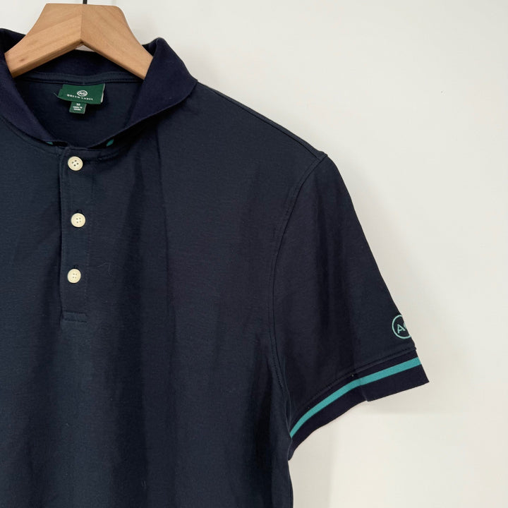 AG Green Label Mens Polo Shirt Navy Blue Size M Short Sleeve