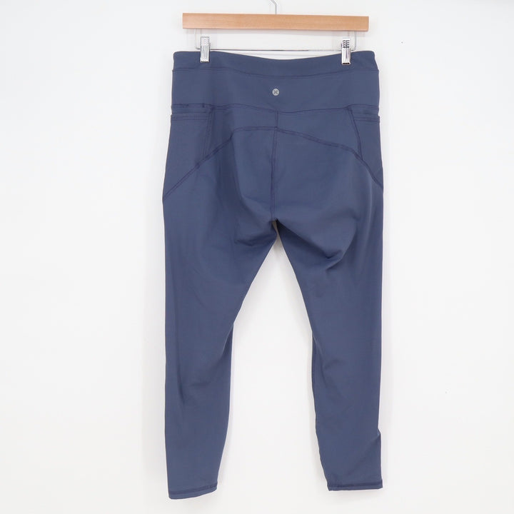 RBX Live Life Active Womens XL Blue High Waisted Pocket Cropped Leggings