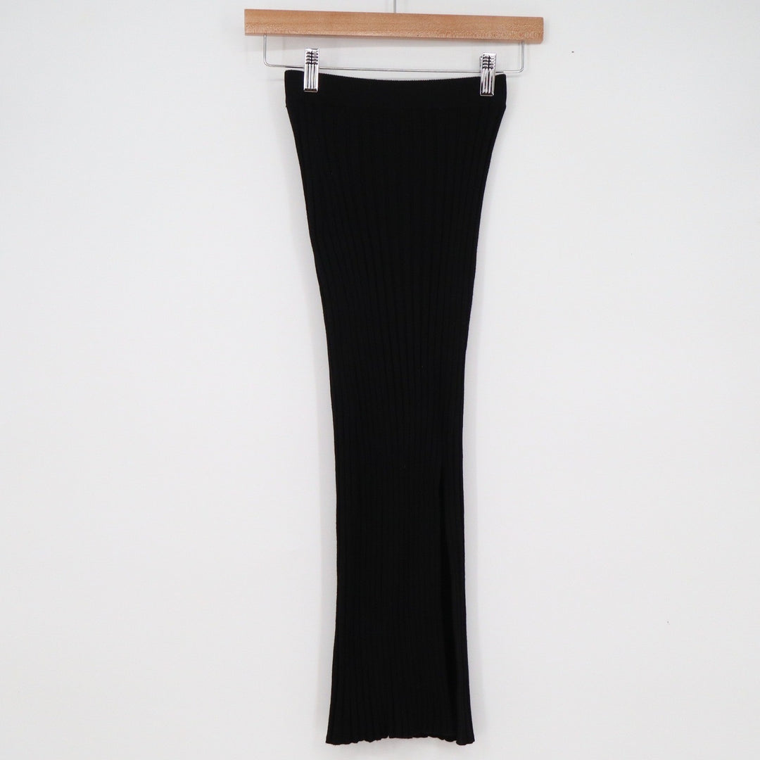 Sincerely Jules Black Ribbed Knit Midi Skirt Womens Size Small Bodycon Elastic