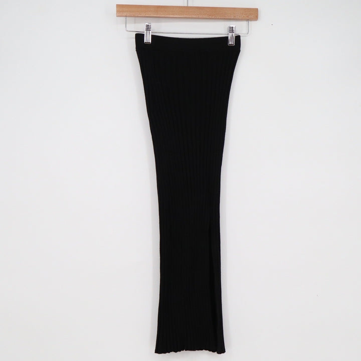 Sincerely Jules Black Ribbed Knit Midi Skirt Womens Size Small Bodycon Elastic