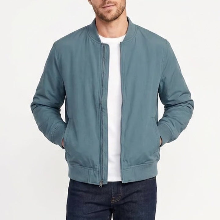 Old Navy Mens Water Resistant Bomber Jacket Teal Blue Size L Full Zip
