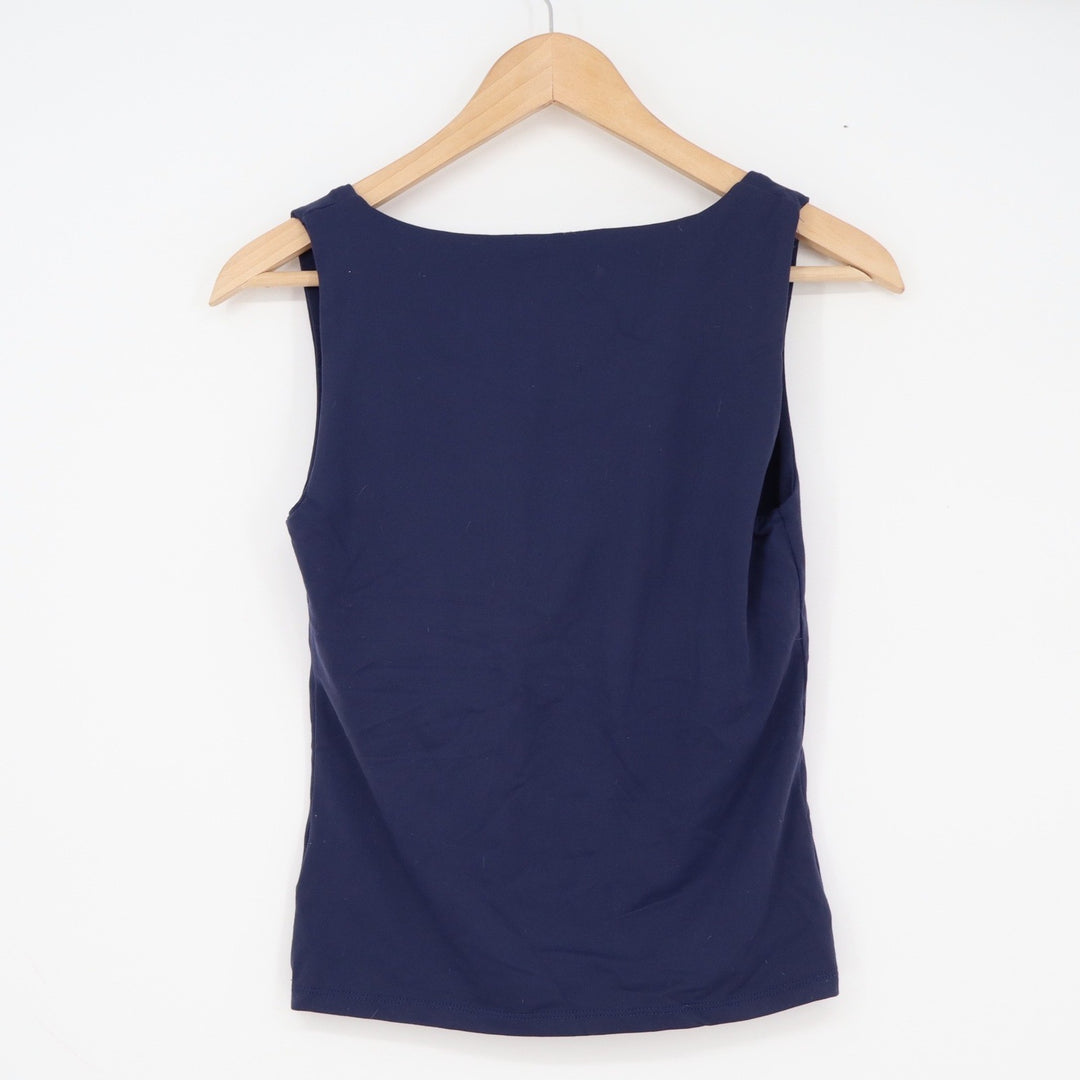 Glassons Navy Blue Scoop Neck Tank Top Slim Fit Stretch Basic L