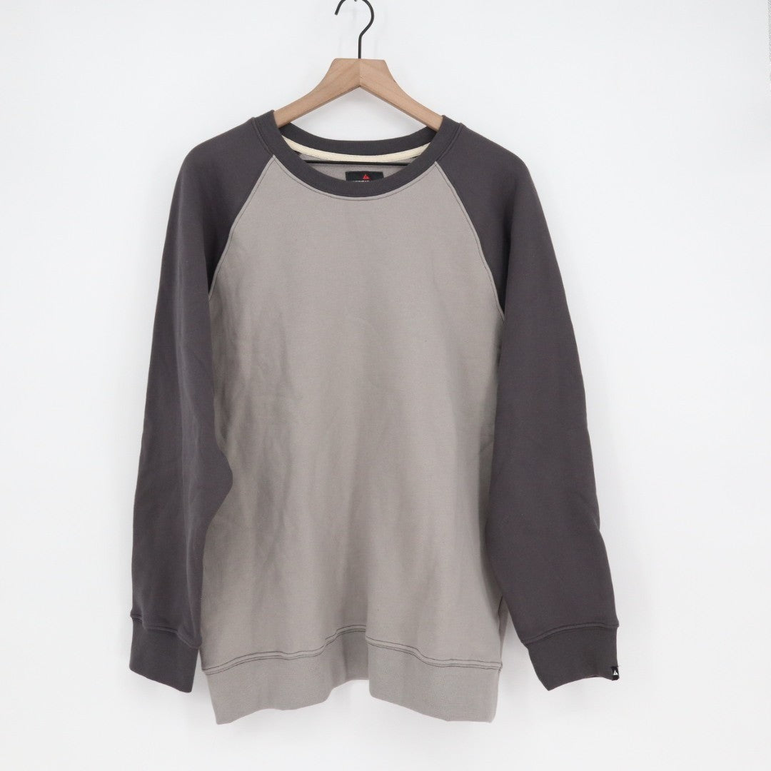 American Giant Midweight Sweatshirt Mens L Gray Charcoal Colorblock Fleece Lined