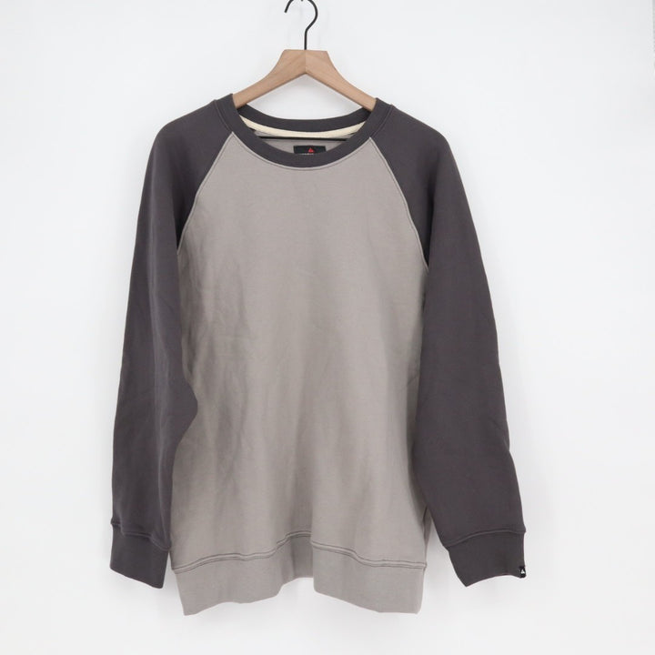 American Giant Midweight Sweatshirt Mens L Gray Charcoal Colorblock Fleece Lined
