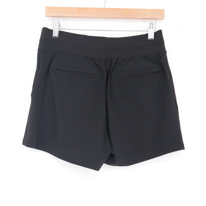 Athleta Black Athletic Hiking Shorts Zipper Pocket Size 8