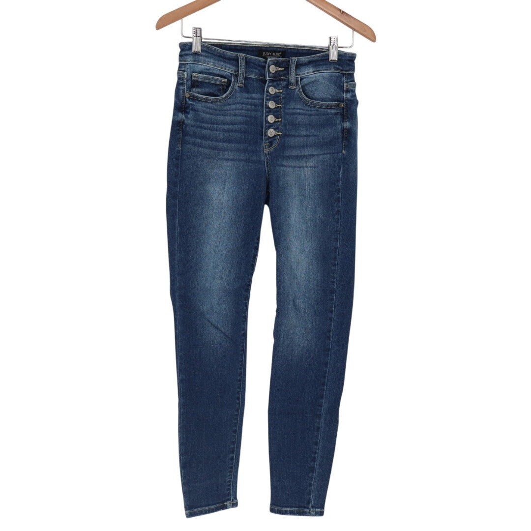 Judy Blue Los Angeles High Rise Skinny Jeans Button Fly Medium Wash Size 3 26