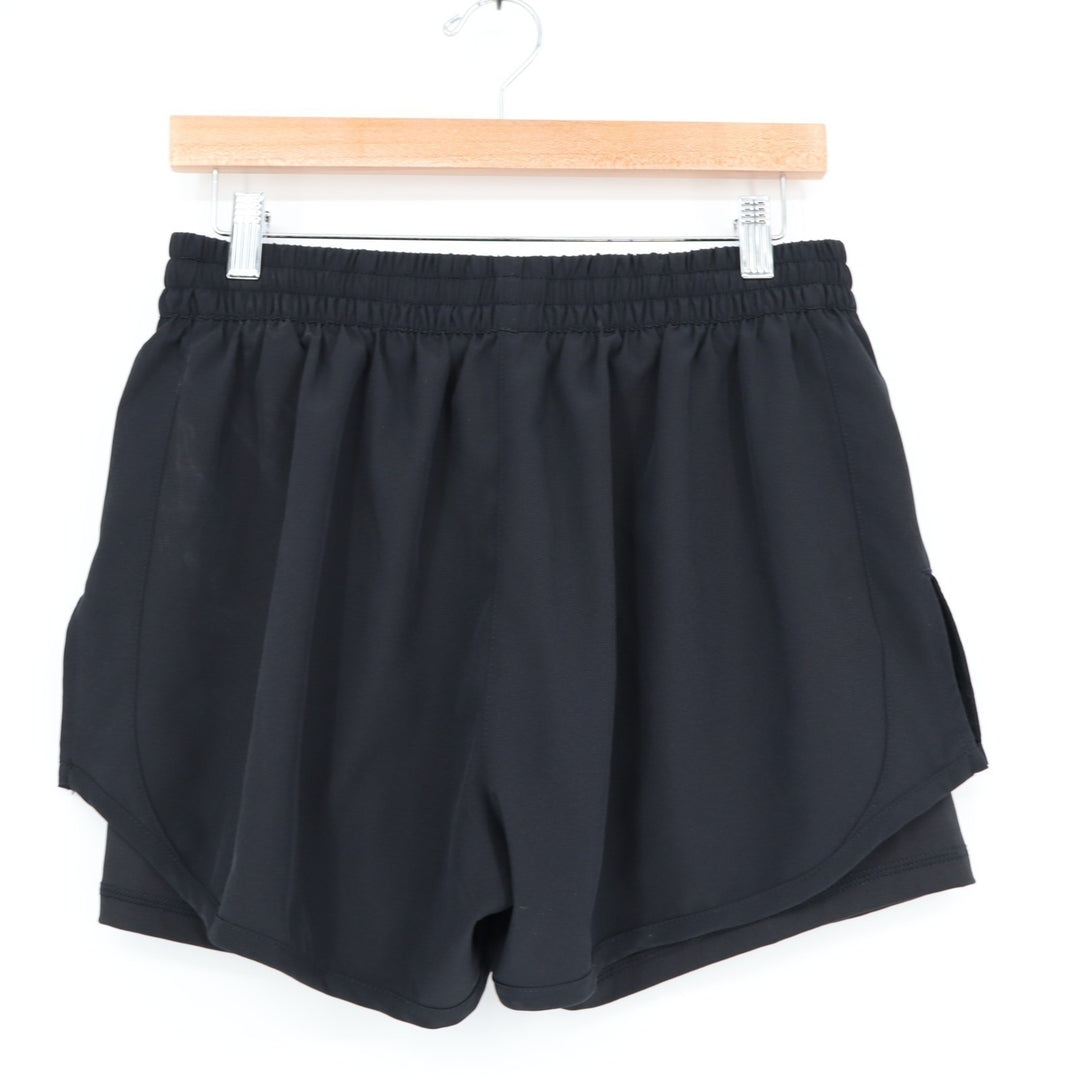 Leg3nd Shorts Women Large Black Stretch Elastic Waist Pull On Running Activewear