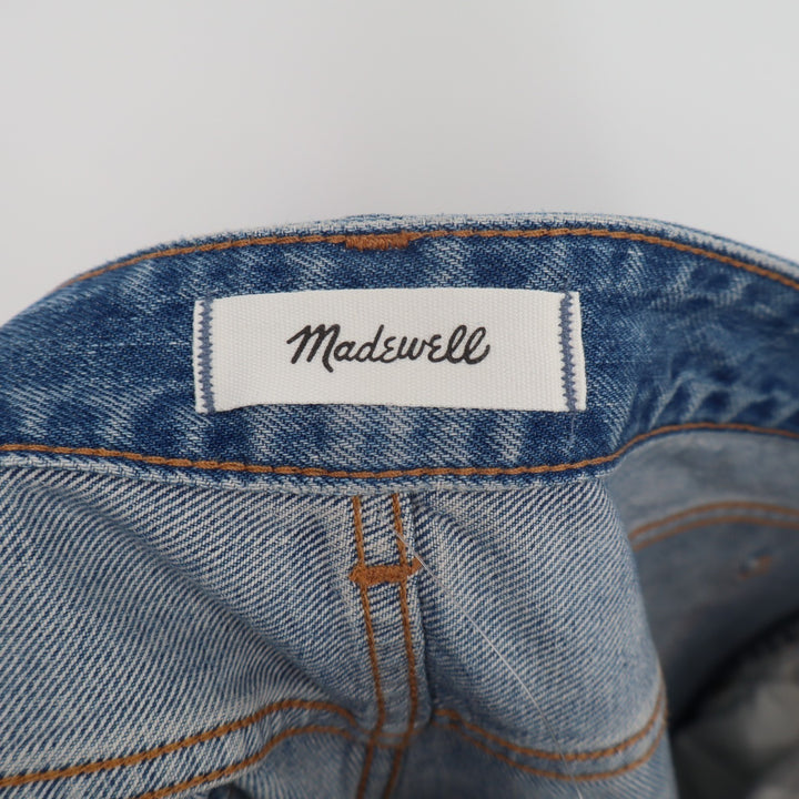 Madewell The Curvy Dean Easy Straight Jeans Womens 29 Blue Denim Distressed