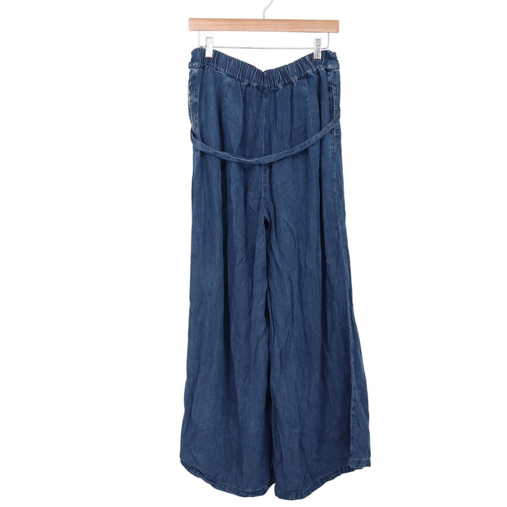 Unbranded Pants Womens L Wide Leg Blue Lyocell Denim Excellent