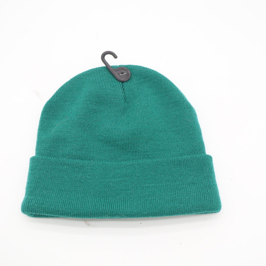 No Boundaries Green Alligator Flat Knit Cuffed Beanie Hat One Size New
