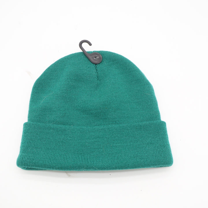 No Boundaries Green Alligator Flat Knit Cuffed Beanie Hat One Size New