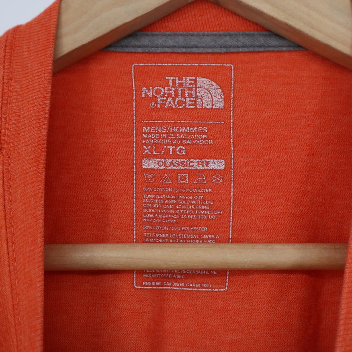The North Face Mens XL Orange Heathered Graphic T-Shirt Never Stop Exploring